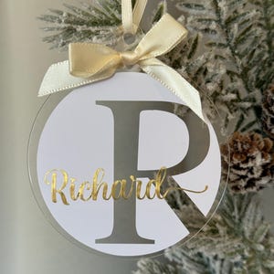 Personalized Christmas tree decorations Christmas tree balls to give away Christmas ball with name Gift for employees
