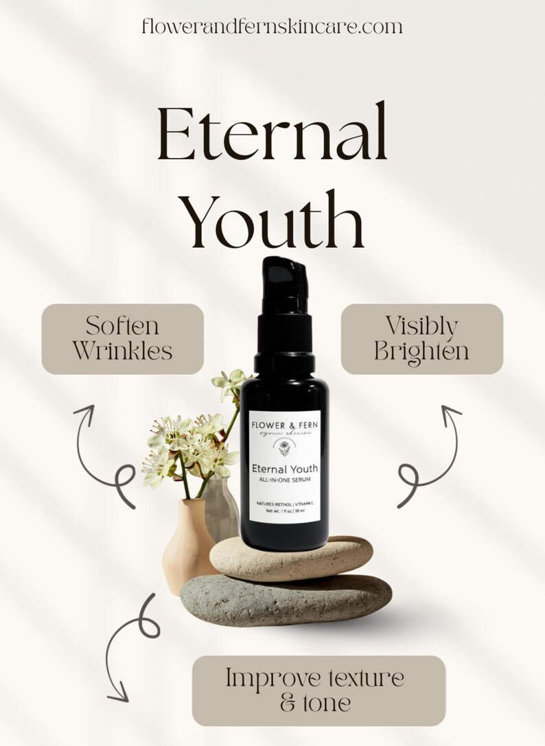 Organic All-in-One Anti-Aging Serum | Nature’s Retinol + Vitamin C | Eternal Youth bild 6