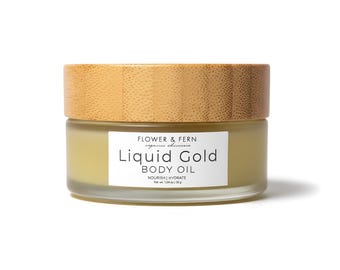 Organic Liquid Gold Body Oil: Nourishing, Fragrance-Free Moisturizer, Baby, Pregnancy, Postpartum Care