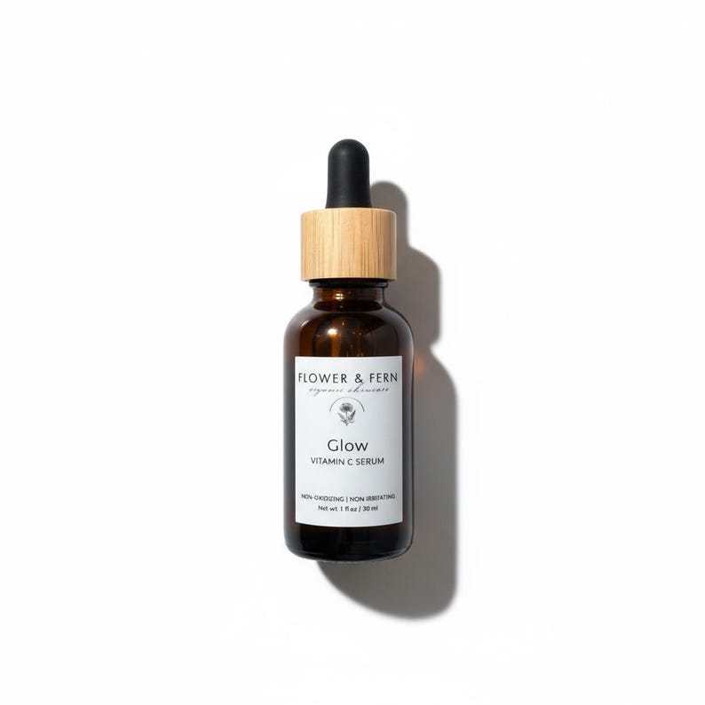 Organic Vitamin C Face Serum: Brightening Glow Serum for Sensitive & Acne-Prone Skin image 1