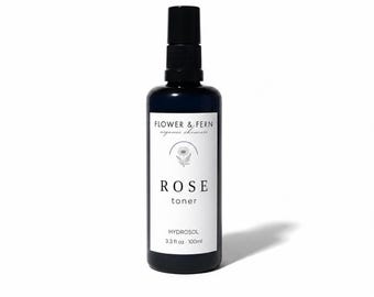 Organic Rose Face Toner Hydrosol | Damask Rose