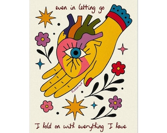 Even in letting Go - Classic Semi-Glossy Paper Poster