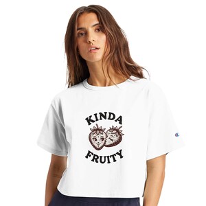 Kinda Fruity - Women&#39;s Cropped Heritage Crewneck T-Shirt | Champion T453W