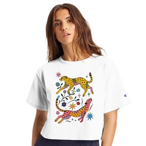 Cheetahs - Women&#39;s Cropped Heritage Crewneck T-Shirt | Champion T453W