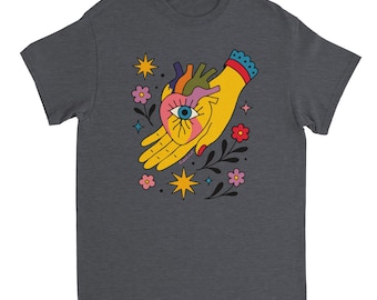 Heart n Hand - Heavyweight Unisex Crewneck T-shirt | Gildan® 5000