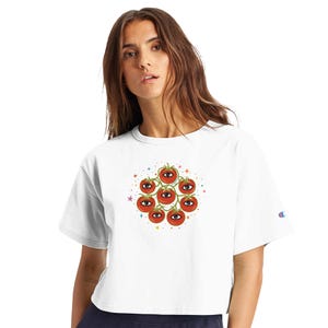 Tomaters - Women&#39;s Cropped Heritage Crewneck T-Shirt | Champion T453W