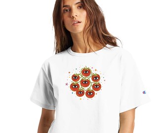 Tomaters - Women's Cropped Heritage Crewneck T-Shirt | Champion T453W