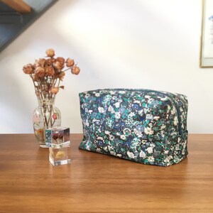 a Double Zipper Pouch / Liberty &quot;Fergus&quot; Fabric