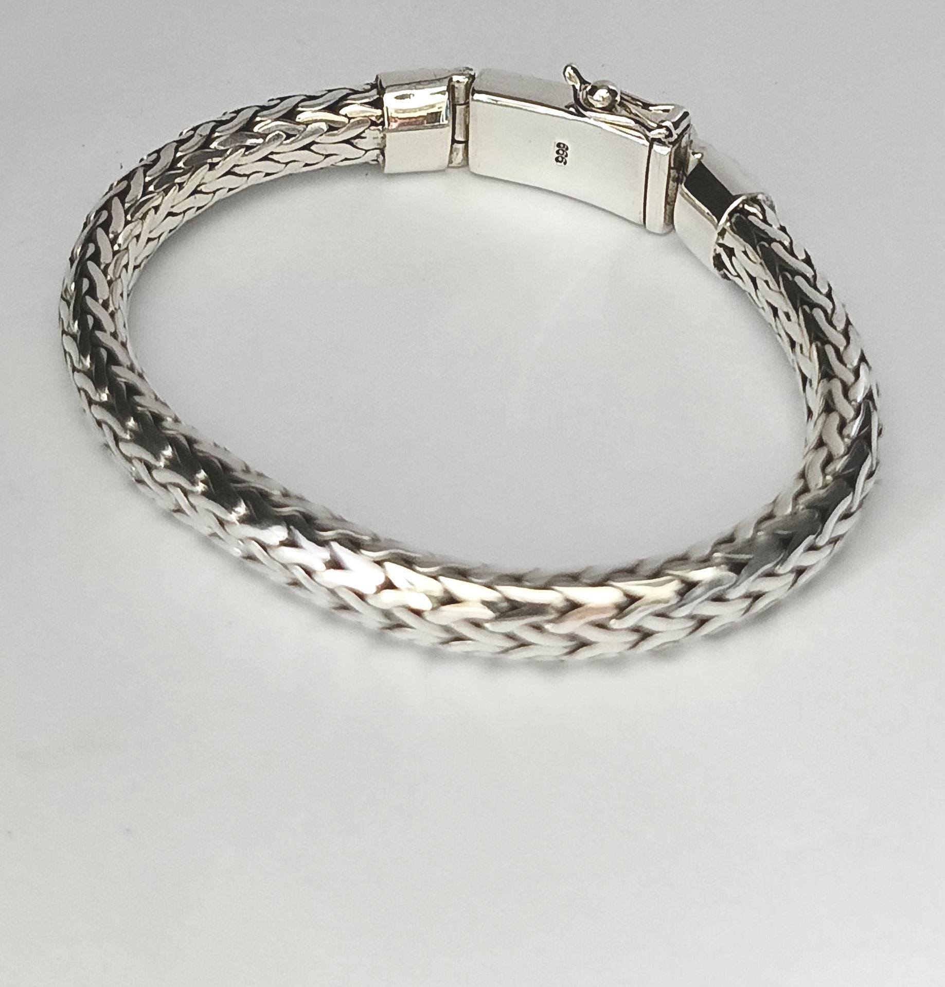 999 Solid Silver Snake Chain Bracelet, Men's Jewelry Gift - Etsy