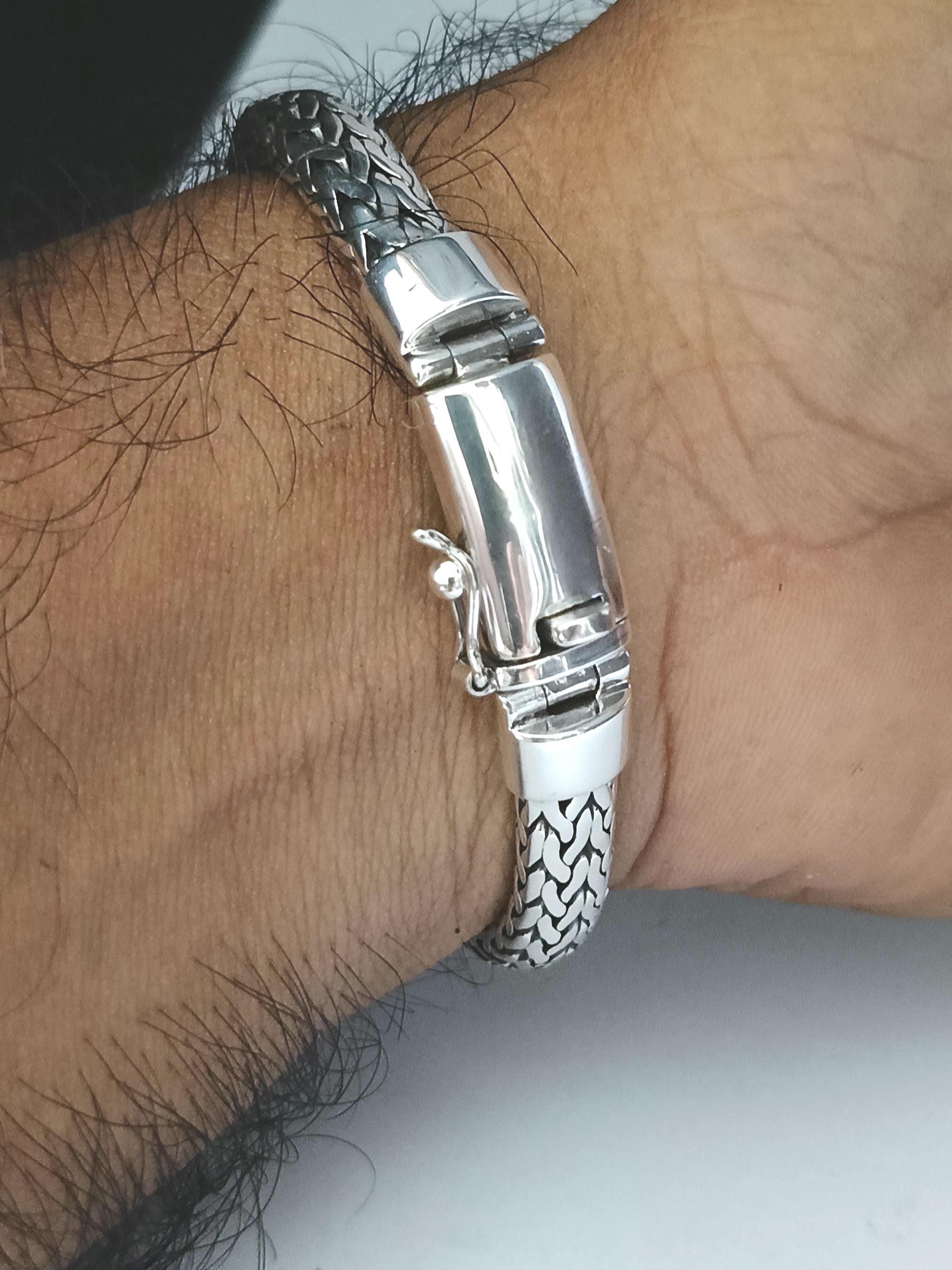 999 Solid Silver Snake Chain Bracelet, Men's Jewelry Gift - Etsy