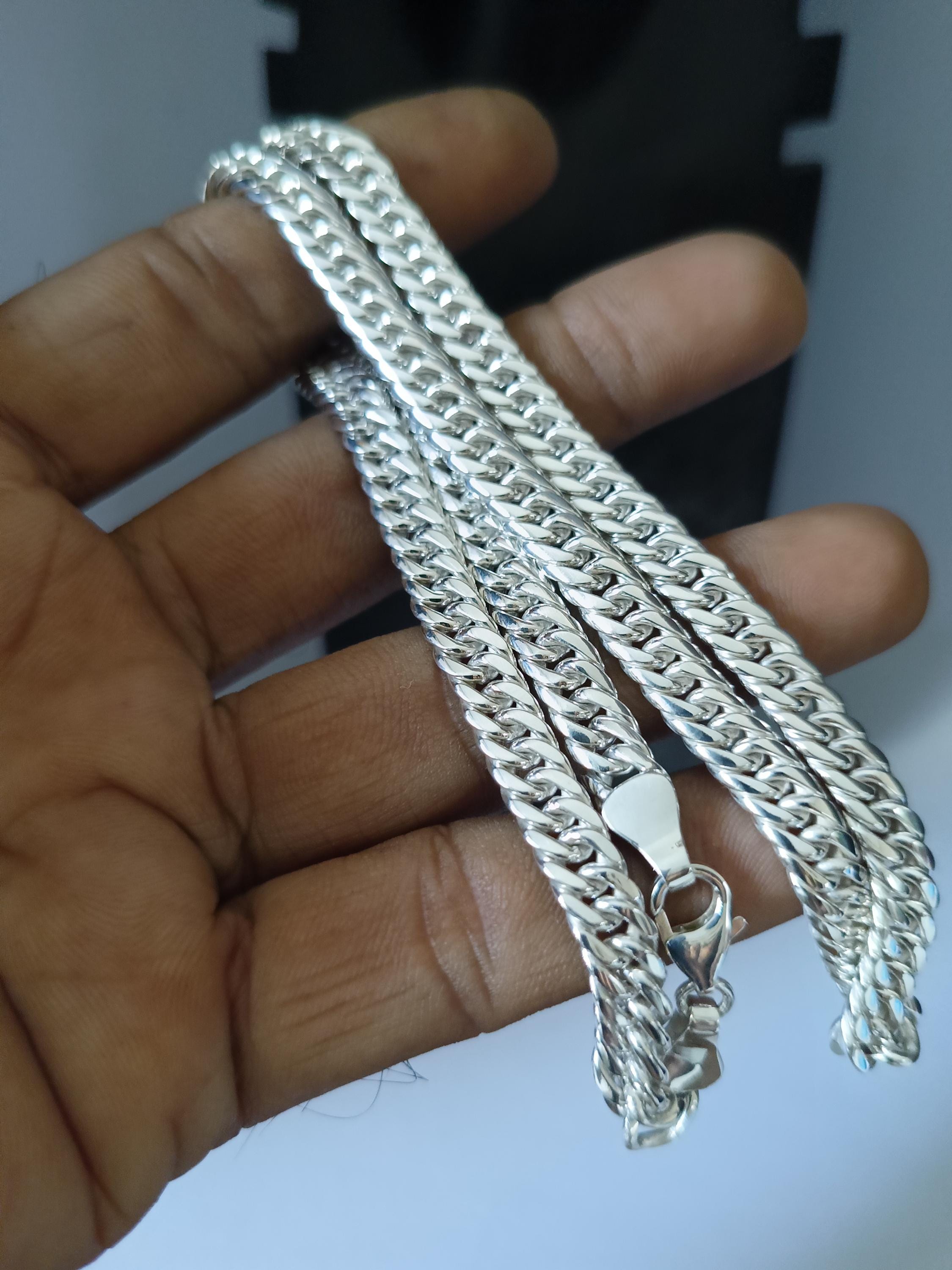 NKlaus Collana 50cm con catena ad ancora rotonda in