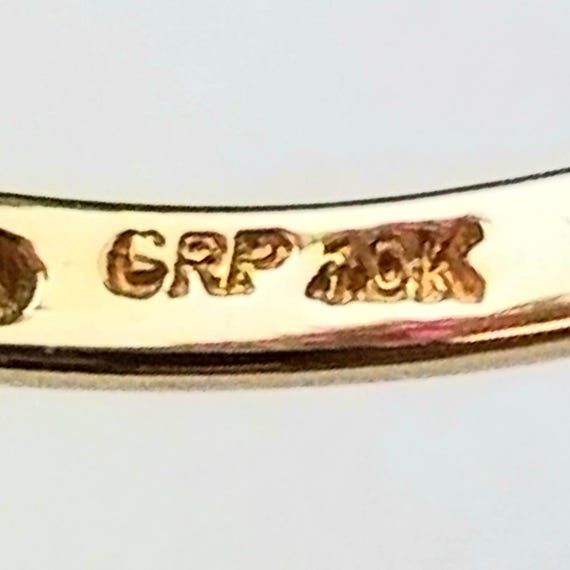 10K Ruby& Cubic Zirconia Cluster Ring-Yellow Gold… - image 8