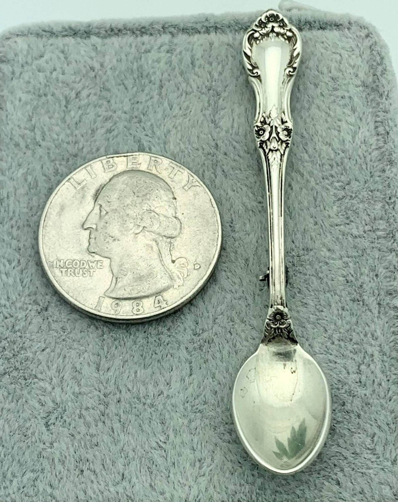 Silver Spoon Pin/Brooch Vintage Estate 1960s Sterling Etsy