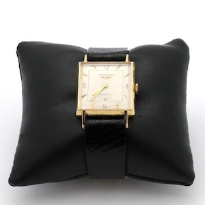 Solid 14K Yellow Gold Vintage Longines Wristwatch, 1950s, Estate Watch
