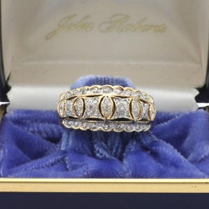 Vintage 1980’s 14K Yellow Gold and Diamond (.40 TCW) Chunky Dome Band-SZ 8.75