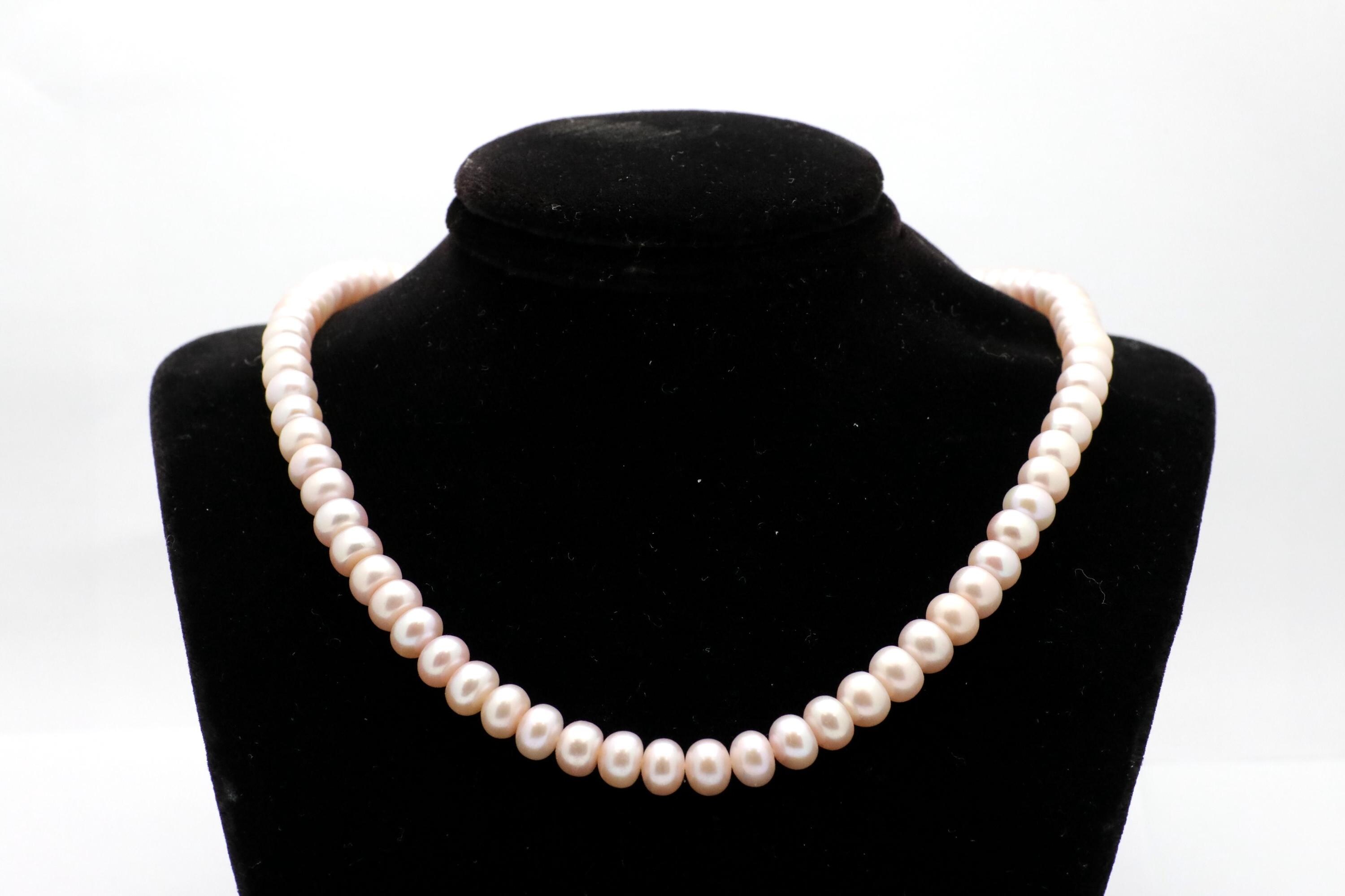 ネックレス・ペンダント Antique Pearl Necklace Vintage 18” Necklace With 78 Light Pink Lustrous Pearl Like
