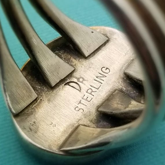 Silver Oval Purple Charoite Split Shank Ring-925-… - image 8