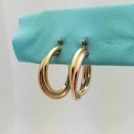 【HYERES LOR】ETRIVE 14K dual hoop earring M 14K Lolita Hoops – Brinker + Eliza