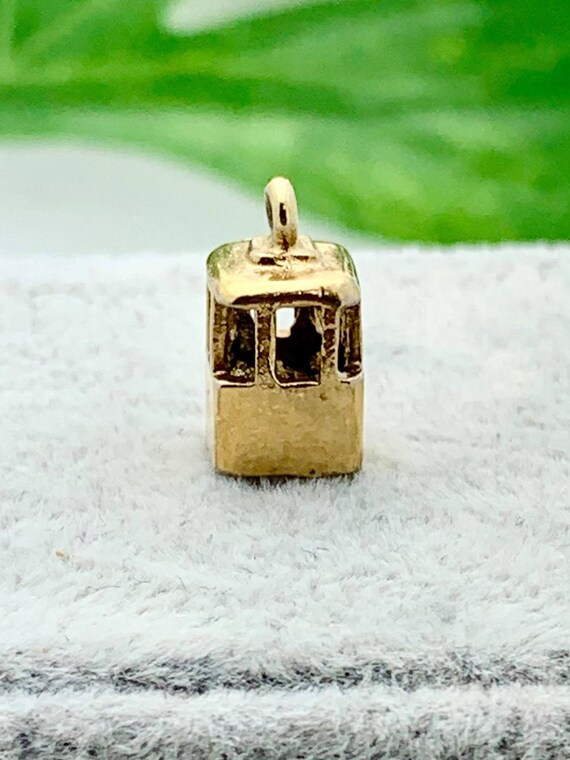 Sterling Sky Tram Carriage Charm- Gold Plated- Vin