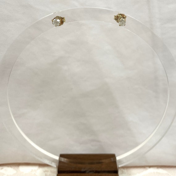 14K Gold Diamond Stud Earrings .10 TCW, Yellow Go… - image 9