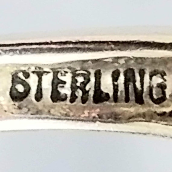 Vintage Sterling Silver Cushion Cut Cubic Zirconi… - image 6