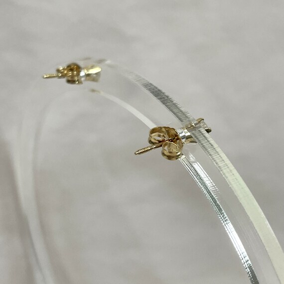 14K Gold Diamond Stud Earrings .10 TCW, Yellow Go… - image 10