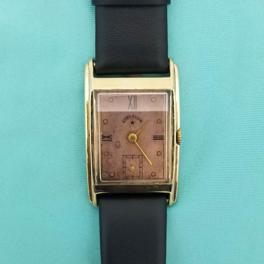 Vintage Lord Elgin Watch, 10K Gold Filled Case, 1940s, Star,