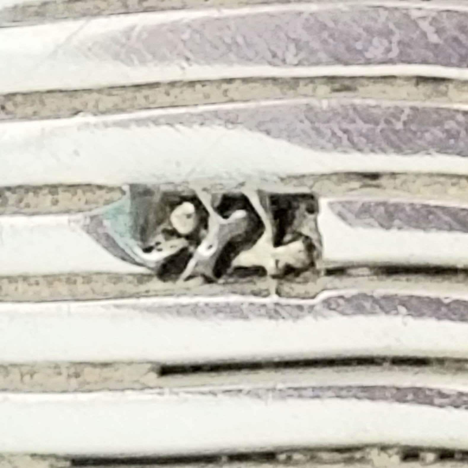 ヴィンテージ！Silver Wavy Curve ブレスレット Sterling Silver Braided Wave Cuff Bracelet-925-heavy-1