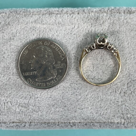 14K Yellow Gold Multi-Diamond Ring, 1940s, .42TCW… - image 8