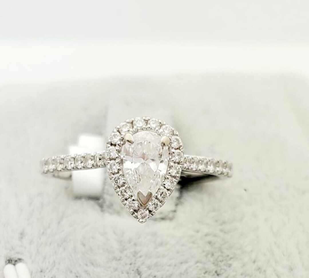 2.01 Carat Marquise Natural Diamond Engagement Ring 4.5 / White Gold