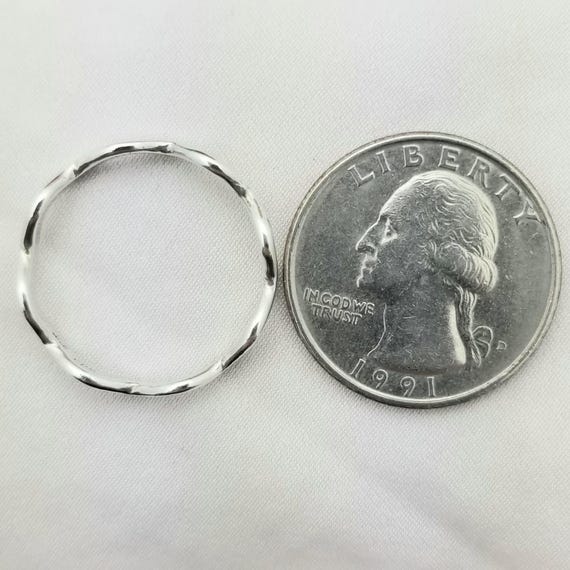 Simple Silver Wavy Stackable Band-925-Sterling-So… - image 9