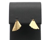 Vintage 1980’s 14K Yellow Gold Asymmetrical Earrings-.6”Long-Classic 80’s