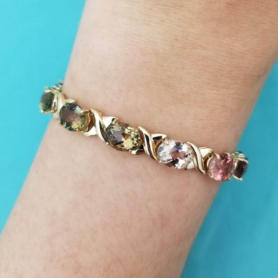 R*︎様 ブレスレット 14k 2mm Diamond Lock Tennis Bracelet 14k Solid Gold | Audry Rose