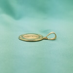 Saint Anthony Pray For Us Oval Pendant - Real 14k Gold, Hollow Or Solid, Multiple Sizes