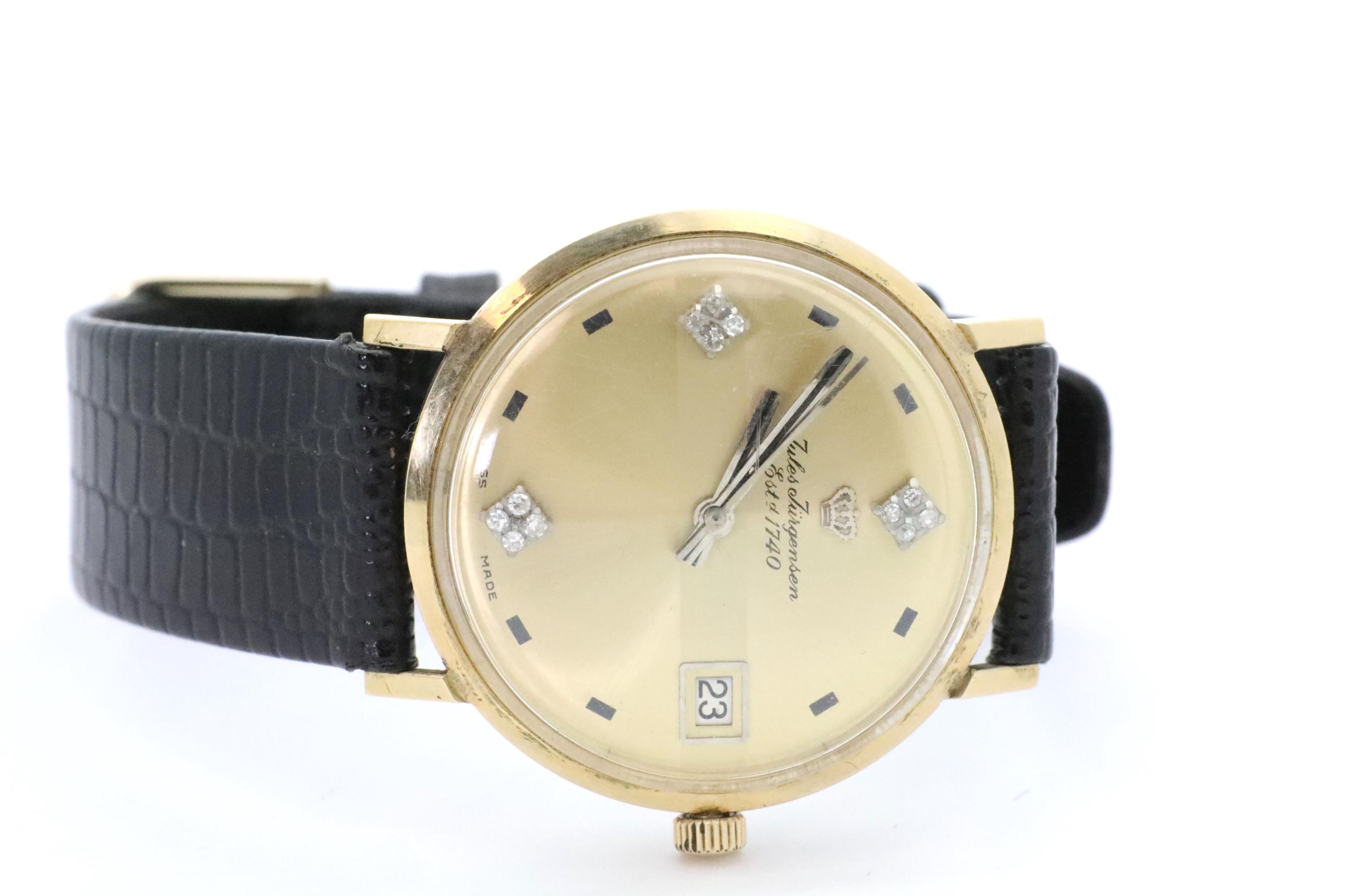 Vintage Jules Jurgensen 14K Gold W/ Diamonds Unisex Watch  display picture 1