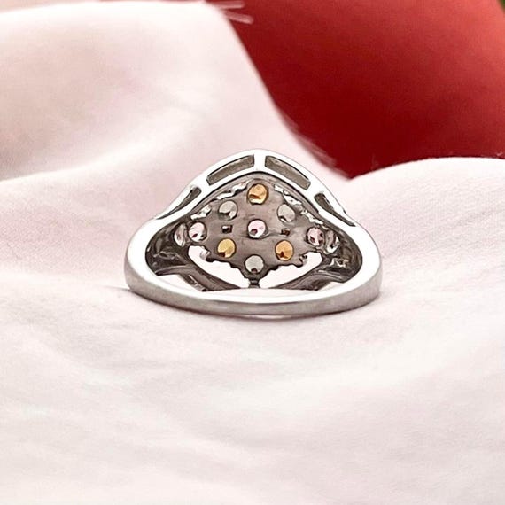 Silver Multi-Gemstone Cluster Ring-Sterling Silve… - image 5