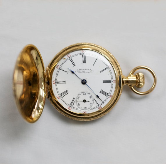 Waltham pocket watch 14k gold hotsell