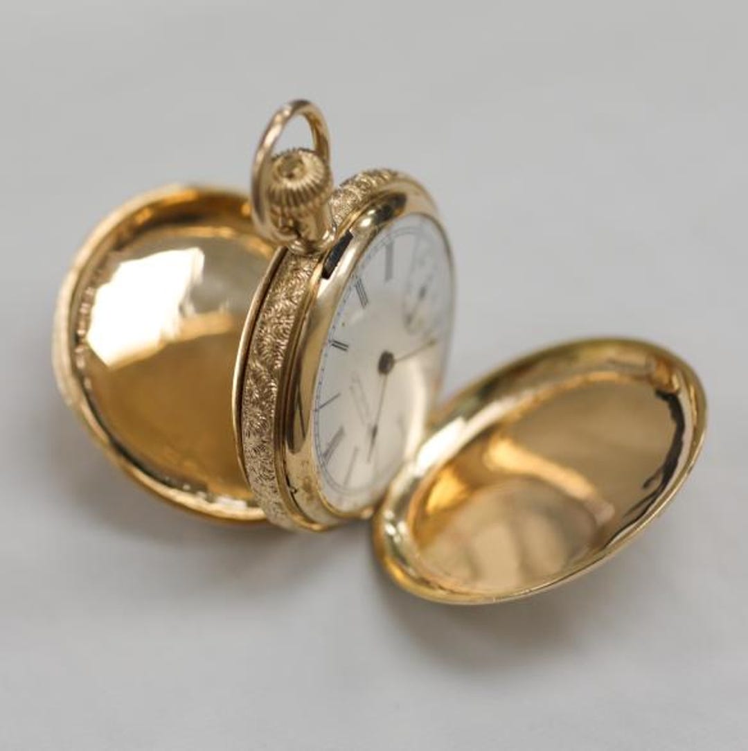 Antique American Waltham 14k Gold Pocket Watch, 1897, Estate UK