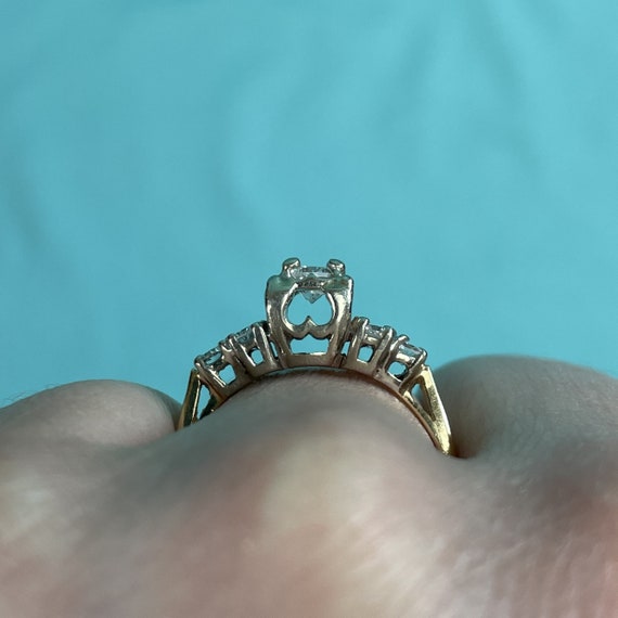 14K Yellow Gold Multi-Diamond Ring, 1940s, .42TCW… - image 3