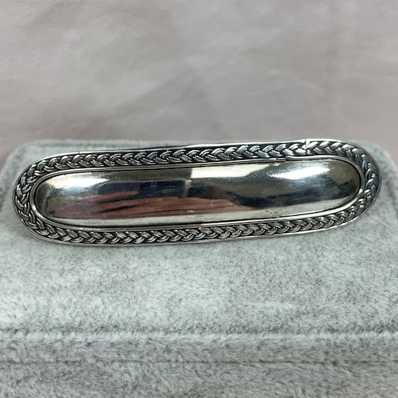 Vintage Silver Hair Barrette, Estate 925 Sterling,