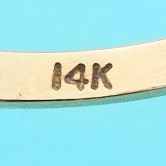 14K Yellow Gold Ruby Diamond Ring - Double Row Sp… - image 8