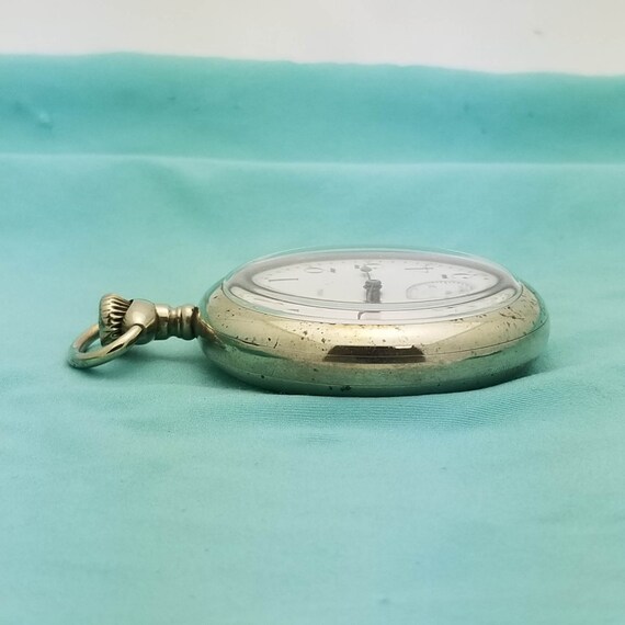 Orologio elgin vintage pocket da collezione antico ottone
