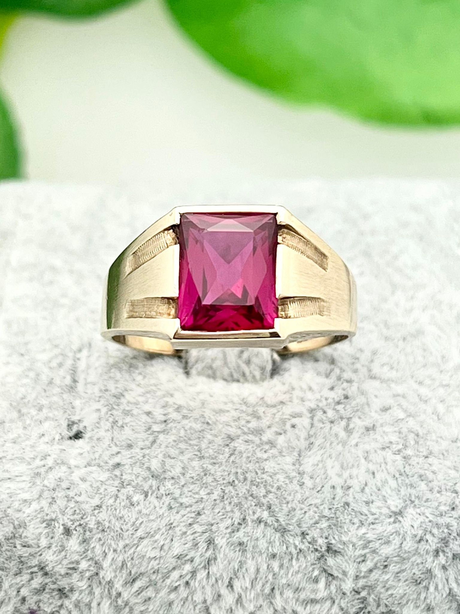 man made ruby rings