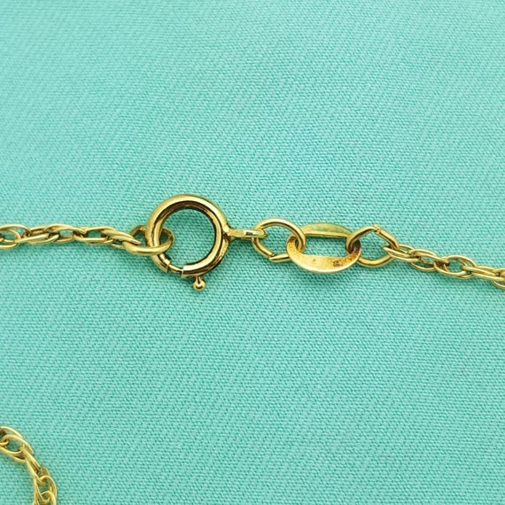 Vintage Yellow Gold Plated Double Circle Necklace… - image 4