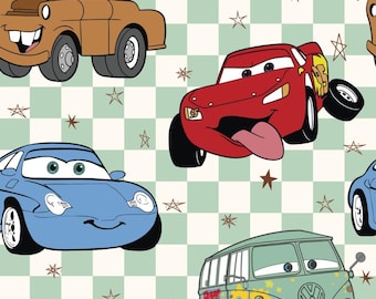 Tessuto Disney Cars Tessuto Saetta McQueen Tessuto di cotone Tessuto da cucito Tessuto di animazione Tessuto a mezzo metro