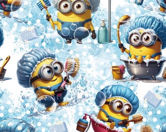 Minions Stoff Minions große Augen Stoff Baumwolle Cartoon Stoff