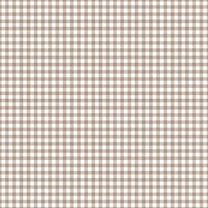 Könnte beinhalten: Ein sich wiederholendes Muster aus kleinen, gleichmäßigen Quadraten in einem hellen Taupe-Braun und Weiß. Dieses klassische Vichy-Karo-Design weist ein konsistentes Raster mit abwechselnd einfarbigen und weißen Quadraten auf der gesamten Fläche auf.