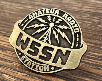 Ham Radio Call Sign Lapel or Hat Pin