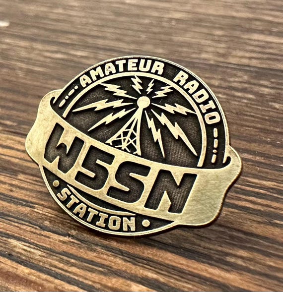Ham Radio Call Sign Lapel or Hat Pin