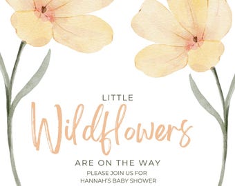 Girl Baby Shower Invitation Twin Girls